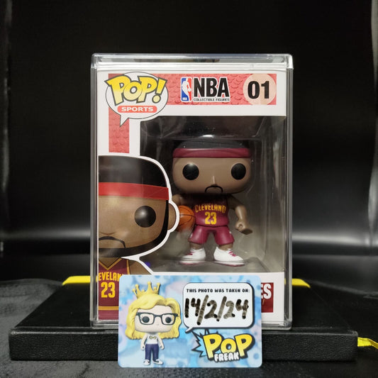 FUNKO POP! Vinyl RARE NBA #01 LeBron James (Cavaliers) [Error Box] [VAULTED] Basketball