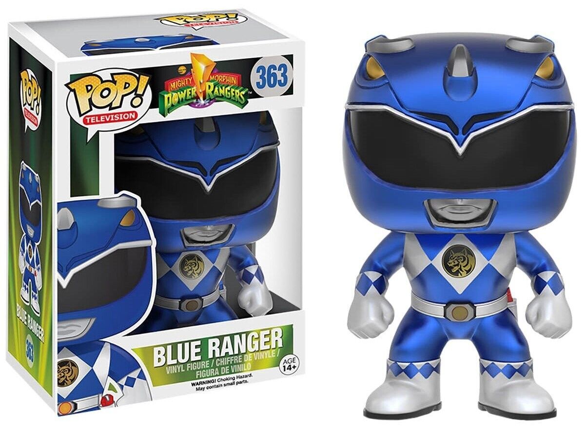 FUNKO POP! Vinyl Television RARE Mighty Morphin Power Rangers #363 Blue Ranger [VAULTED]