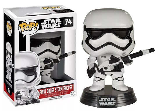 FUNKO POP! Vinyl Bobble-Head Star Wars RARE #74 First Order Stormtrooper (Heavy Artillery) [Amazon (Stickerless)] [VAULTED]