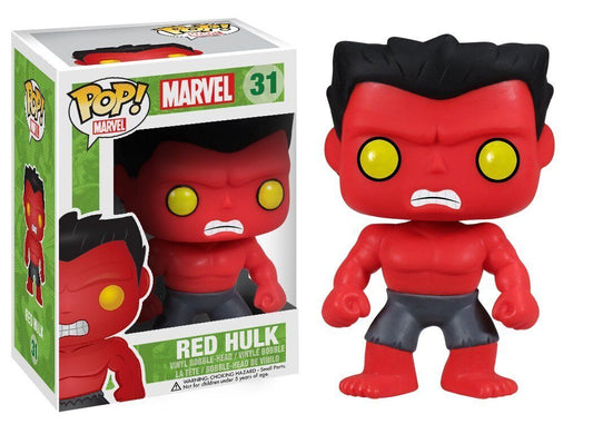 FUNKO POP! Vinyl Bobble-Head Marvel RARE #31 Red Hulk [VAULTED]