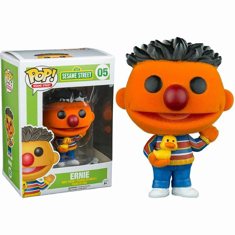 FUNKO POP! Vinyl Sesame Street RARE #05 Ernie (Flocked) [Pop Asia Exclusive] [VAULTED]