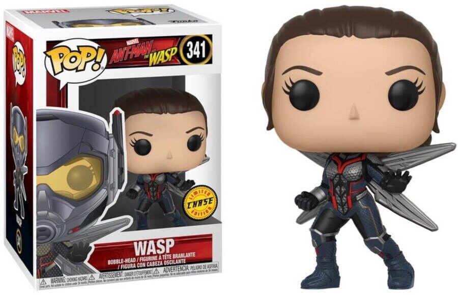 FUNKO POP! Bobble-Head Marvel RARE Ant-Man And The Wasp #341 Wasp (Unmasked) [Chase] [VAULTED]