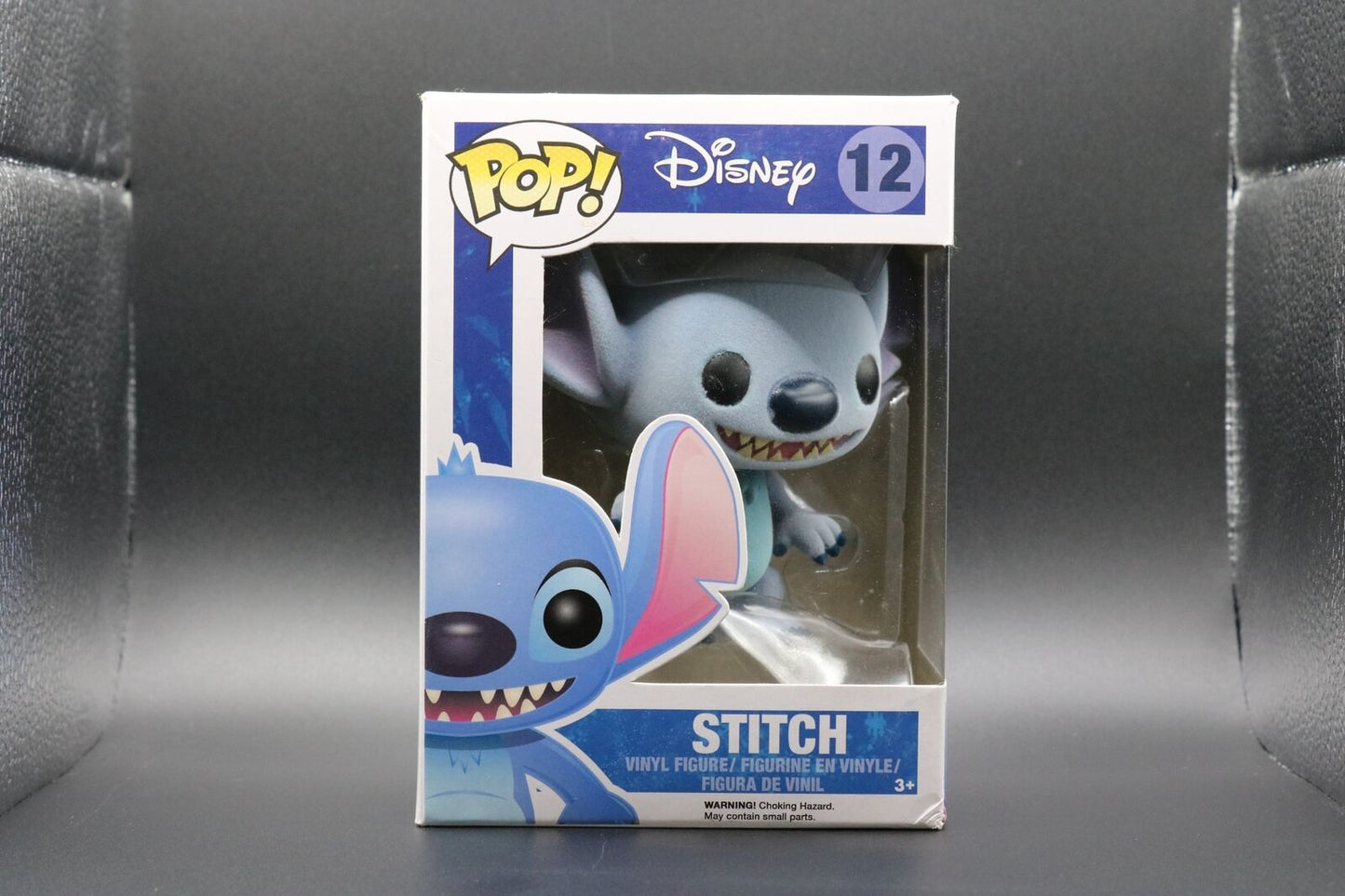 FUNKO POP! Vinyl RARE Disney #12 "Stitch (Flocked) [Fugitive Toys (Stickerless)]" [VAULTED]