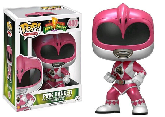 FUNKO POP! Vinyl Television RARE Mighty Morphin Power Rangers #407 Pink Ranger (Action Pose) [VAULTED]