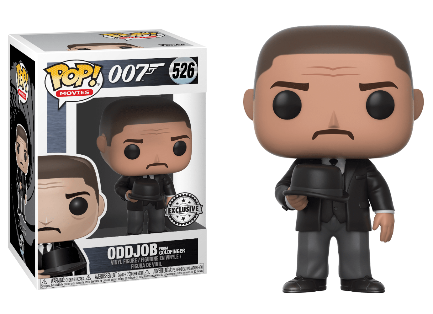 FUNKO POP! Vinyl Movies RARE 007 #526 Oddjob (from Goldfinger) (Throwing Hat) [Target (Stickerless)] [VAULTED]