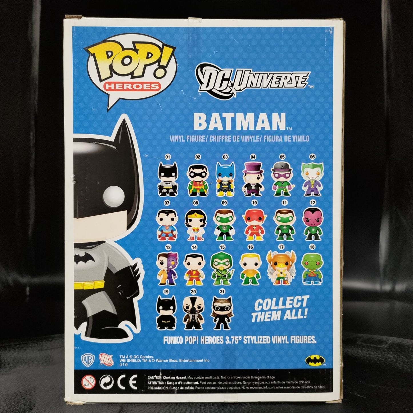 FUNKO POP! Vinyl Heroes RARE DC Universe Batman (Blue) (9in Giant) [Chase] [VAULTED]