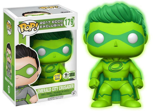 FUNKO POP! Vinyl RARE 2017 ECCC Exclusive #179 Emerald City Crusader (GITD) [Shared Exclusive] [VAULTED]