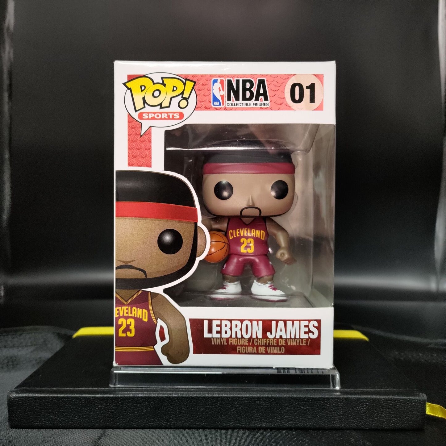 FUNKO POP! Vinyl RARE NBA #01 LeBron James (Cavaliers) [Error Box] [VAULTED] Basketball