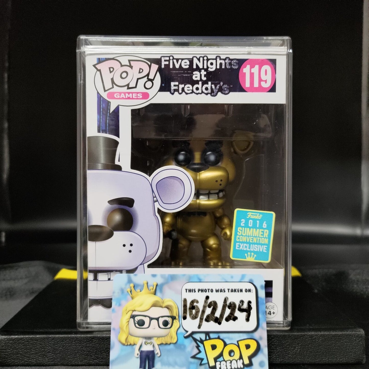 FUNKO POP! Vinyl Games RARE Five Nights at Freddy's 119 Golden Freddy [Summer Convention] [VAULTED]