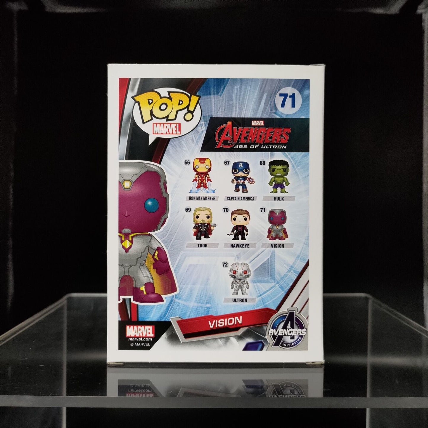 FUNKO POP! Vinyl Bobble-Head Marvel RARE Avengers Age of Ultron #71 Vision (Metallic) [FYE (Stickerless)] [VAULTED]