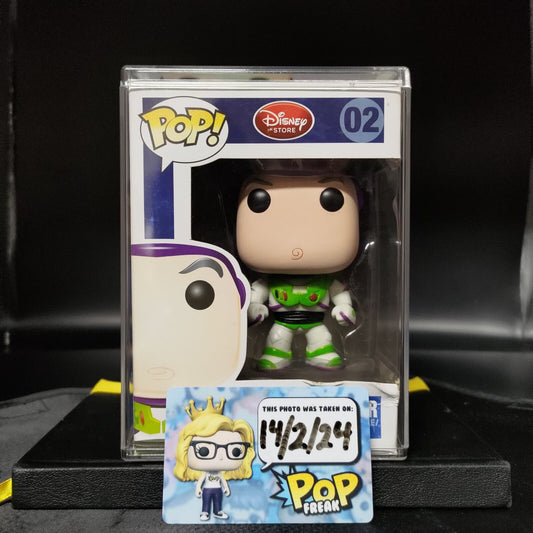 FUNKO POP! Vinyl RARE Toy Story #02 Buzz Lightyear (Red "Disney Store" Logo - Non-Bobblehead) [VAULTED]