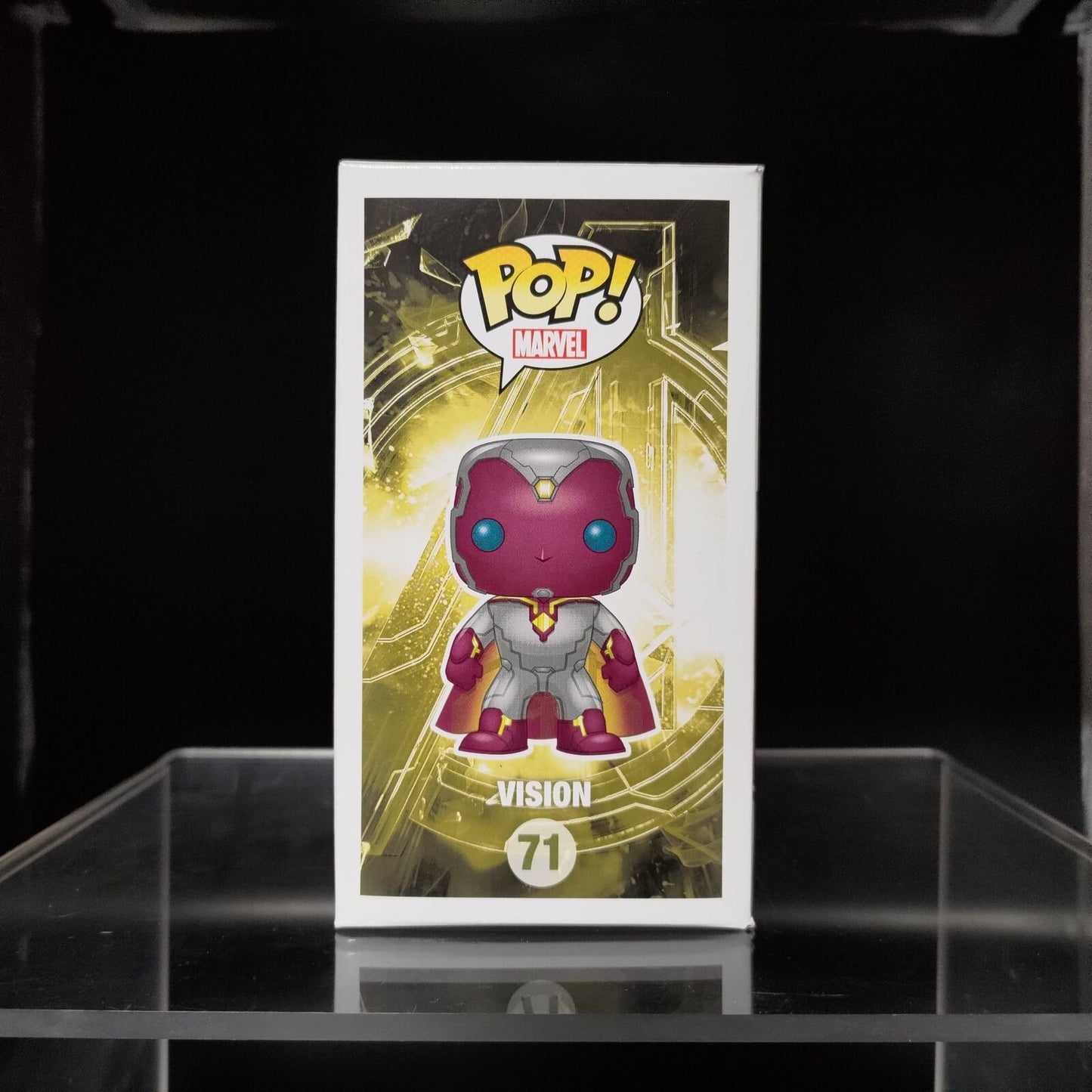 FUNKO POP! Vinyl Bobble-Head Marvel RARE Avengers Age of Ultron #71 Vision (Metallic) [FYE (Stickerless)] [VAULTED]