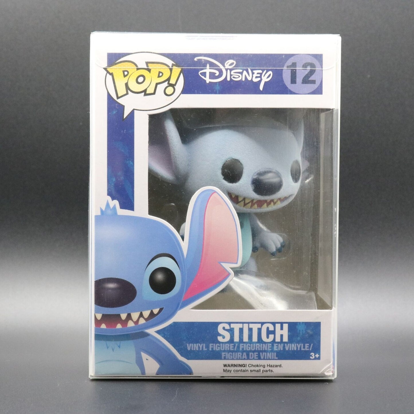 FUNKO POP! Vinyl RARE Disney #12 "Stitch (Flocked) [Fugitive Toys (Stickerless)]" [VAULTED]