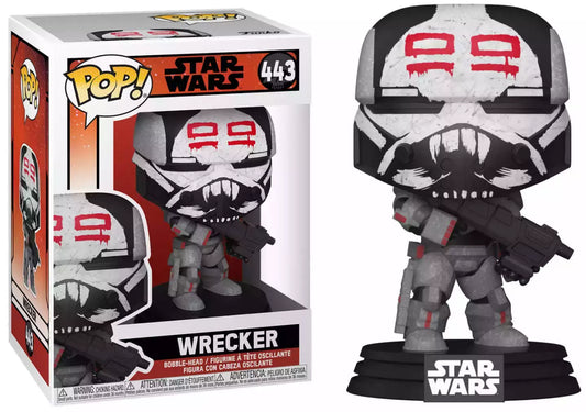 FUNKO POP! Bobble-Head Star Wars RARE #443 Wrecker (Bad Batch)[VAULTED]