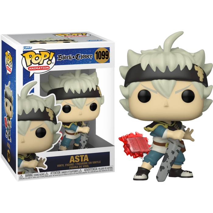 FUNKO POP! Vinyl Animation RARE Black Clover #1099 Asta [VAULTED]