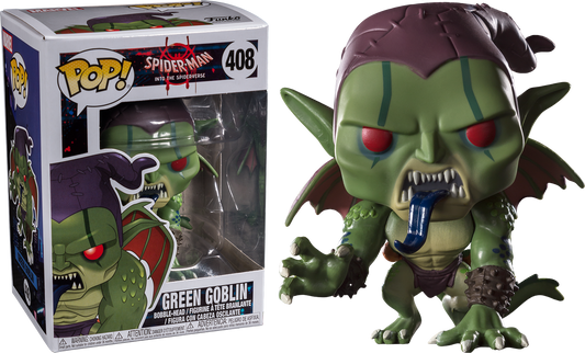 FUNKO POP! Bobble-Head Marvel RARE Spider-Man Into The Spiderverse #408 Green Goblin (Into the Spider-Verse) [VAULTED]