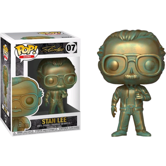 FUNKO POP! Vinyl Icons RARE #07 Stan Lee (Patina) [VAULTED]