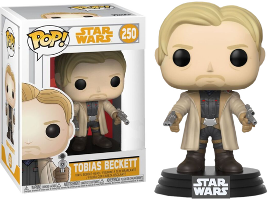 FUNKO POP! Vinyl Bobble-Head Star Wars RARE #250 Tobias Beckett (Pistols) [Walmart (Stickerless)] [VAULTED]