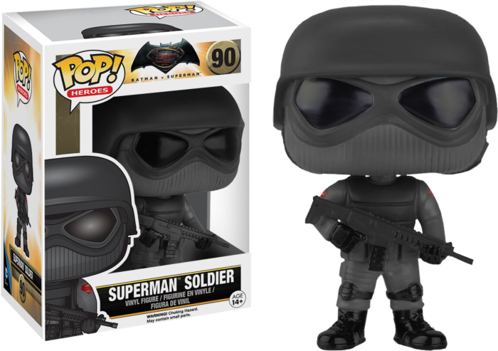 FUNKO POP! Vinyl Heroes RARE Batman vs Superman #90 Superman Soldier (Dawn of Justice) [VAULTED]