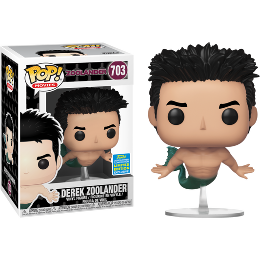 FUNKO POP! Vinyl Movies RARE Zoolander #703 Derek Zoolander (Merman) [Summer Convention] [VAULTED]