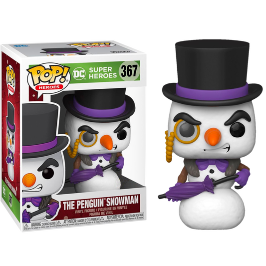 FUNKO POP! Vinyl Heroes RARE DC Super Heroes #367 The Penguin Snowman [Funko Special Edition] [VAULTED]