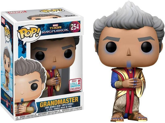 FUNKO POP! Vinyl Bobble-Head Marvel RARE Thor Ragnarok #254 Grandmaster [Fall Convention] [VAULTED]