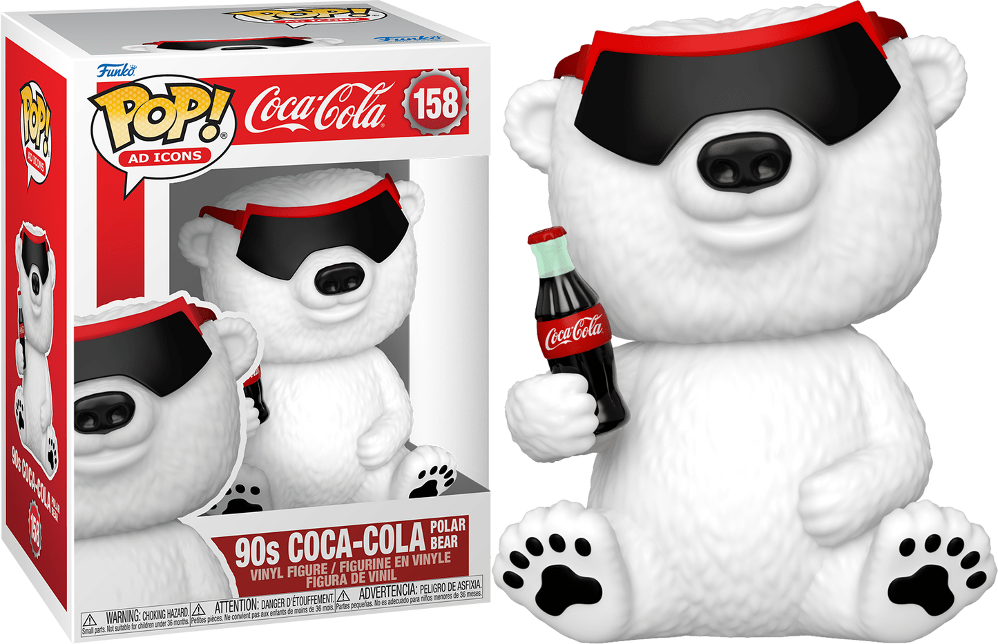 FUNKO POP! Vinyl Ad Icons RARE Coca-Cola #158 90's Coca-Cola Polar Bear [VAULTED]