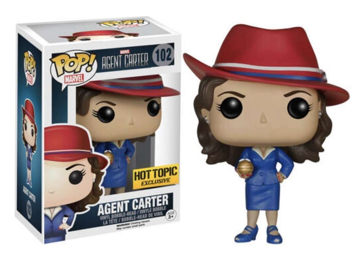 FUNKO POP! Vinyl Marvel RARE Agent Carter #102 Agent Carter (Bronze Bomb) [Hot Topic (Stickerless)] [VAULTED]