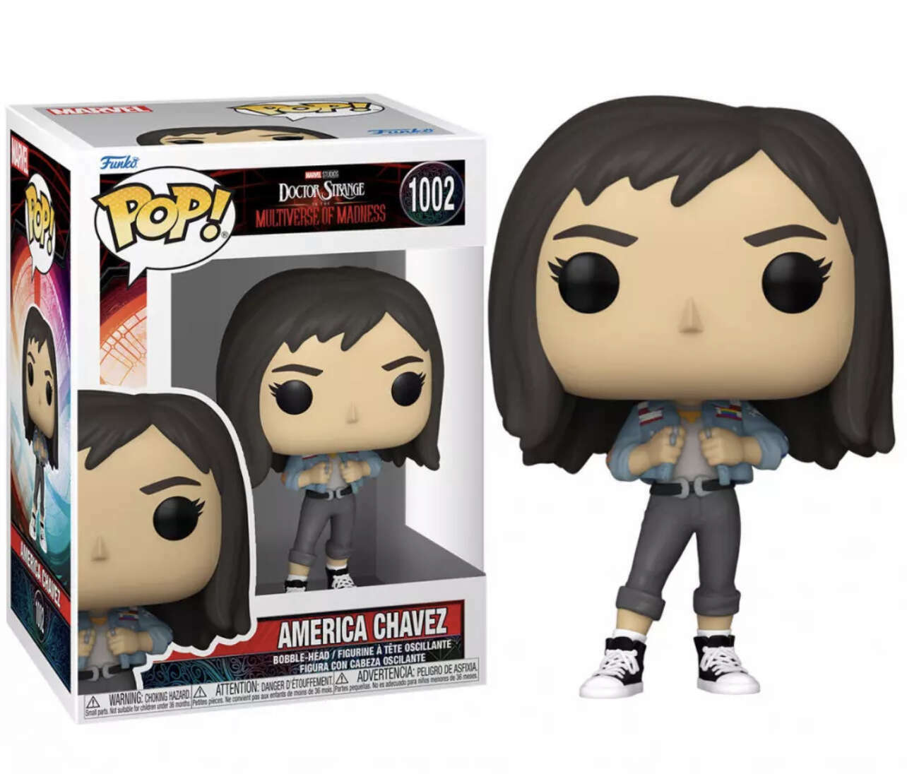 FUNKO POP! Vinyl Marvel RARE Doctor Strange Multiverse of Madness #1002 America Chavez [VAULTED]