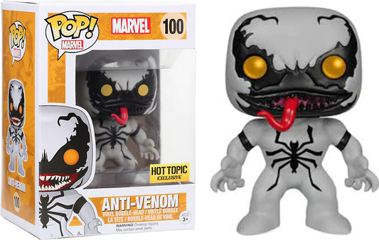 FUNKO POP! Vinyl Marvel RARE #100 Anti-Venom [Hot Topic (Stickerless)] [VAULTED]