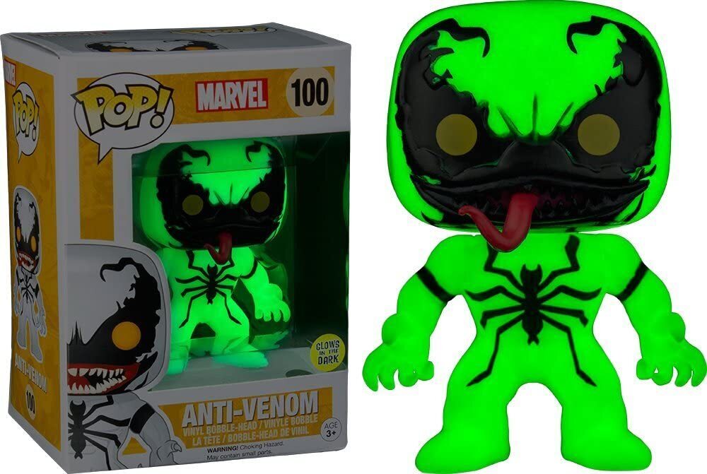 FUNKO POP! Vinyl Marvel RARE #100 Anti-Venom (GITD) [Funko Special Edition (Stickerless)] [VAULTED]