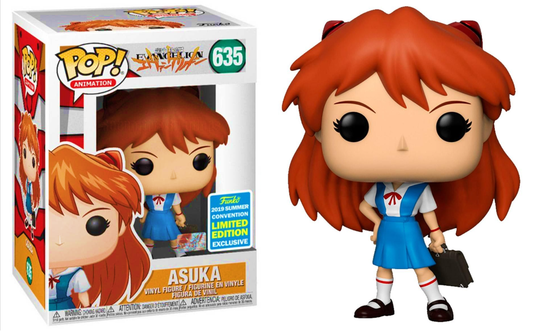 FUNKO POP! Vinyl Animation RARE Neon Genesis Evangelion #635 Asuka (School Uniform) [Summer Convention] [VAULTED]