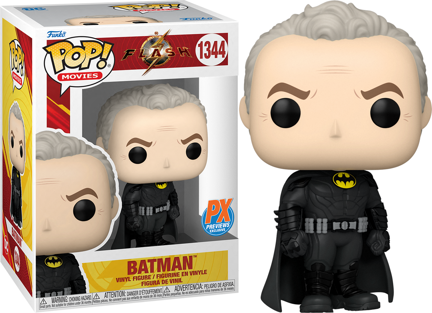 FUNKO POP! Vinyl Movies RARE The Flash #1344 Batman (The Flash - Unmasked) [Funko Special Edition] [VAULTED]