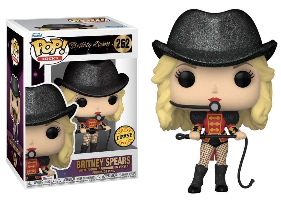 FUNKO POP! Vinyl Rocks RARE Britney Spears #262 Britney Spears (Ringleader w/ Hat) [Chase] [VAULTED]