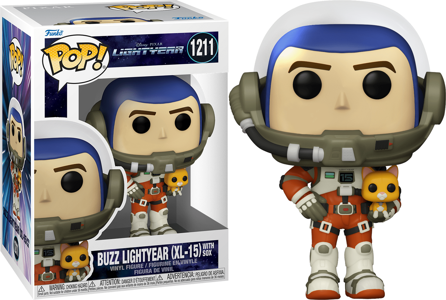 FUNKO POP! Vinyl Disney RARE Lightyear #1211 Buzz Lightyear (XL-15) With Sox [VAULTED]