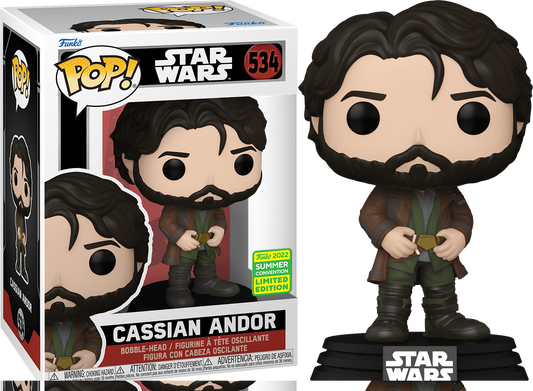 FUNKO POP! Bobble-Head Star Wars RARE #534 Cassian Andor [Summer Convention]