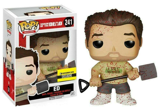 FUNKO POP! Vinyl Movies RARE Shaun of the Dead #241 Ed (Shaun Of The Dead) (Bloody) [Entertainment Earth (Stickerless)] [VAULTED]