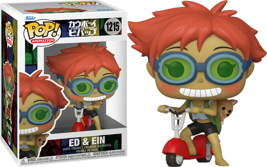 FUNKO POP! Vinyl Animation RARE Cowboy Bebop #1215 Ed and Ein (Scooter) (2022 Release) [VAULTED]