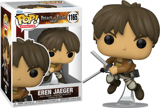 FUNKO POP! Vinyl Animation RARE Attack on Titan #1165 Eren Jaeger (Action Pose) [VAULTED]