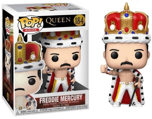 FUNKO POP! Vinyl Rocks RARE Queen #184 Freddie Mercury (Crowned) [VAULTED]