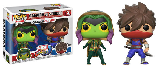 FUNKO POP! Vinyl Bobble-Head Games RARE Marvel vs Capcom Infinite - Gamora vs Strider (2-Pack) [VAULTED]