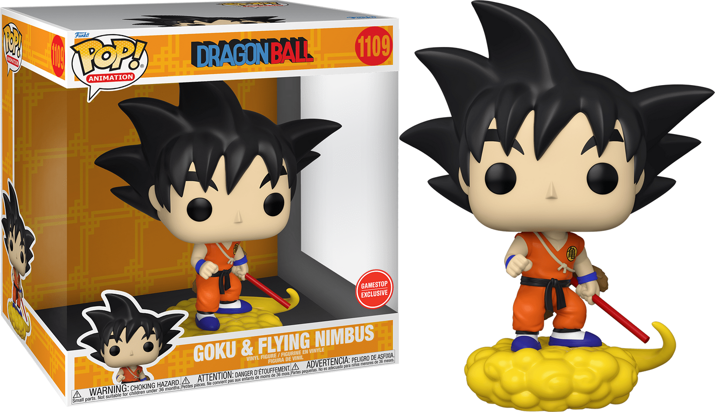 FUNKO POP! Vinyl Animation RARE Dragonball #1109 Goku and Flying Nimbus (10in Jumbo) [Funko Special Edition] [VAULTED]