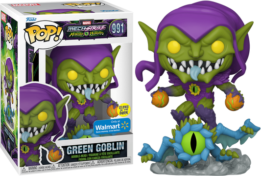 FUNKO POP! Bobble-Head Marvel RARE Mech Strike: Monster Hunters #991 Green Goblin (Mech Strike: Monster Hunters) (GITD) [Funko Special Edition] [VAULTED]