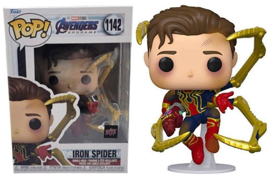 FUNKO POP! Bobble-Head RARE Avengers Endgame #1142 Iron Spider (Unmasked - Endgame) [Funko Special Edition] [VAULTED]