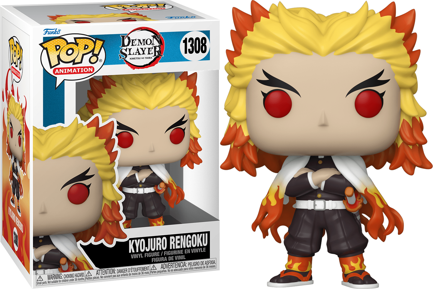 FUNKO POP! Vinyl Animation RARE Demon Slayer #1308 Kyojuro Rengoku [VAULTED]