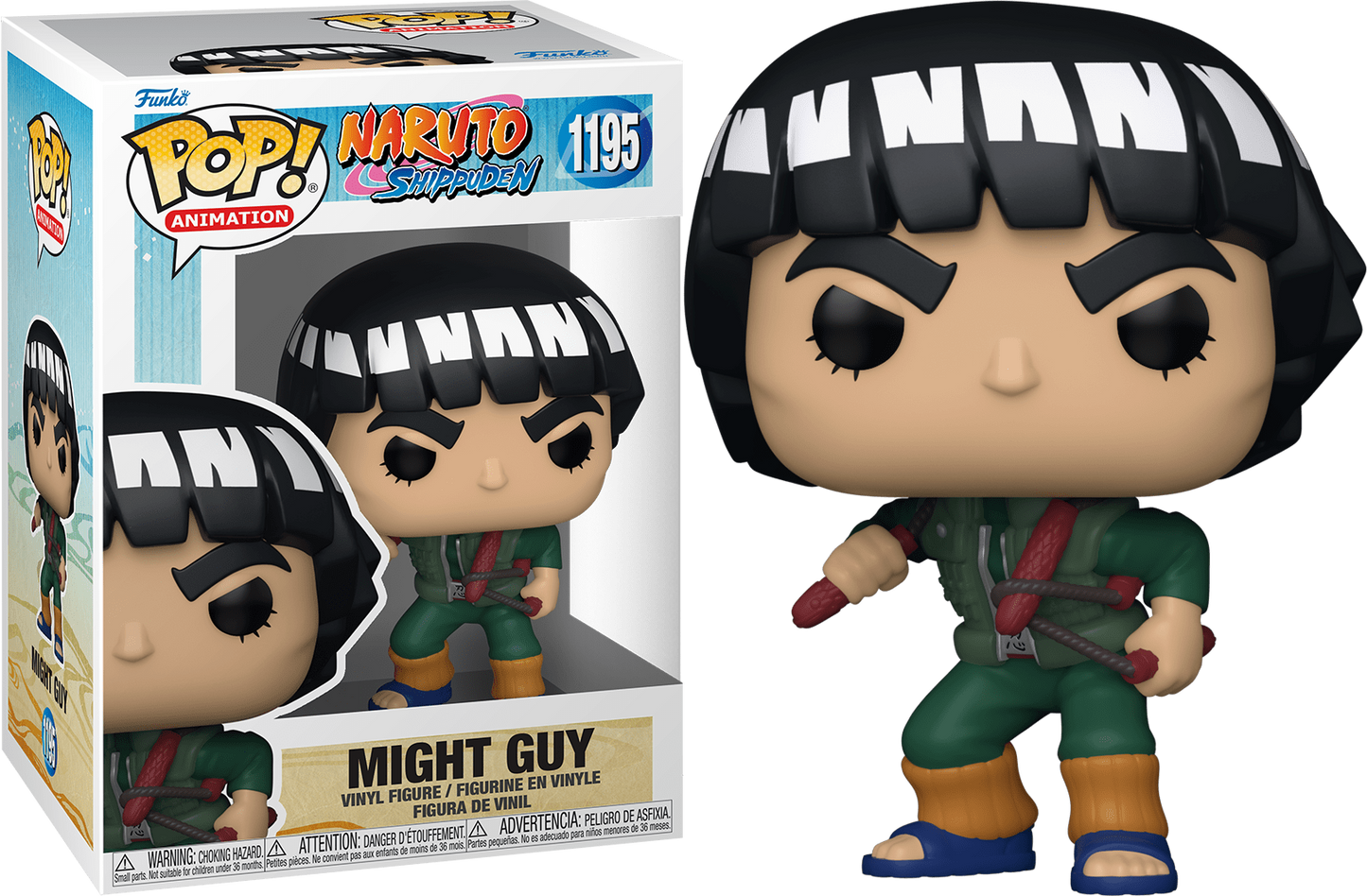 FUNKO POP! Vinyl Animation RARE Naruto Shippuden #1195 Might Guy [VAULTED]