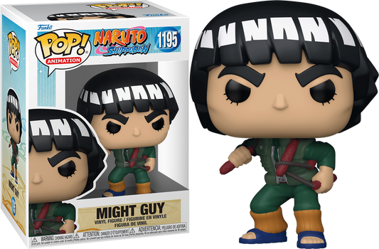 FUNKO POP! Vinyl Animation RARE Naruto Shippuden #1195 Might Guy [VAULTED]