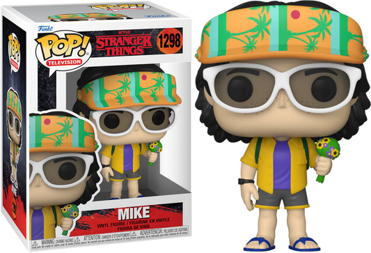 FUNKO POP! Vinyl Television RARE Stranger Things #1298 Mike (Vacation) [VAULTED]