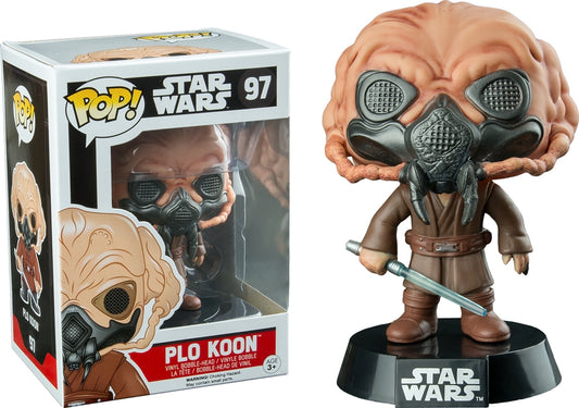 FUNKO POP! Vinyl Bobble-Head Star Wars RARE #97 Plo Koon [Walgreens (Stickerless)] [VAULTED]