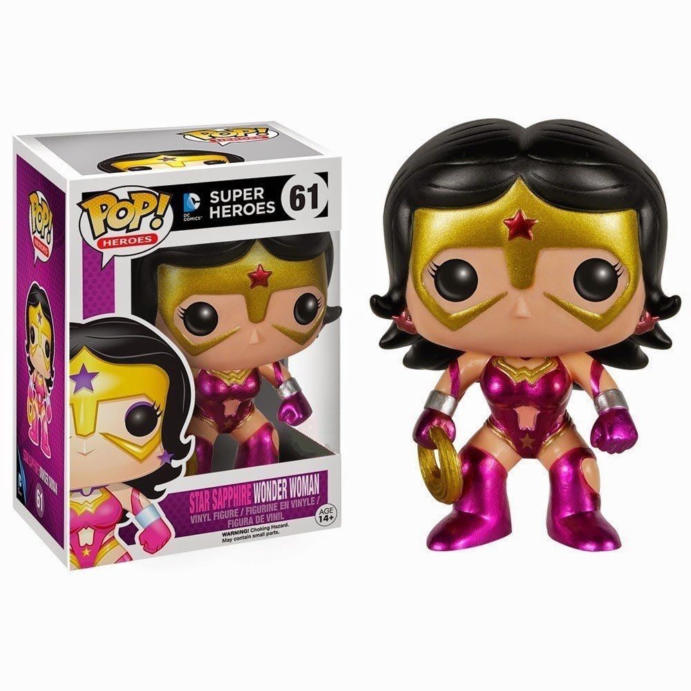 FUNKO POP! Vinyl Heroes RARE DC Super Heroes #61 Star Sapphire Wonder Woman (Metallic) [Fugitive Toys (Stickerless)] [VAULTED]